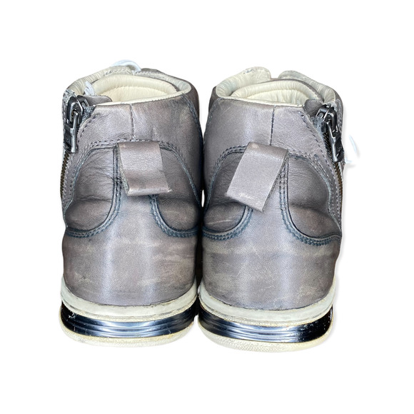 John Varvatos x Converse Distressed Leather Mid Weapon High Top Sneakers - Picture 4 of 16